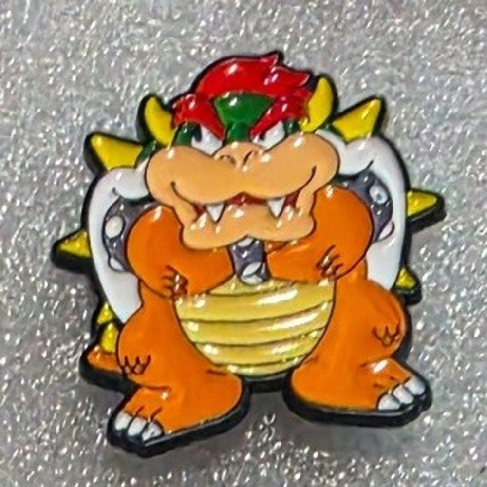 Bowser Super Mario Bros Enamel Pin King Koopa Nintendo Video Game Accessory